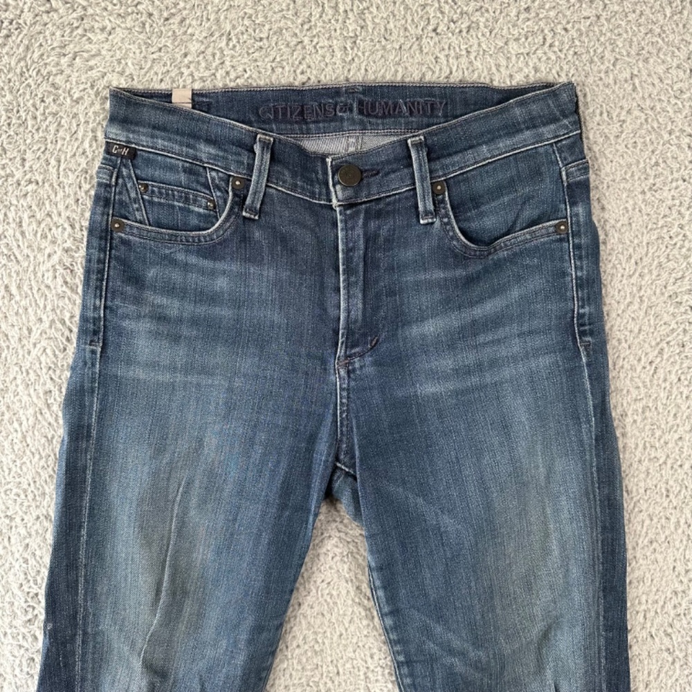 Citizens of Humanity Jeans Women's 26 Blue Mid Rise Skinny Leg Stretch - Picture 2 of 16